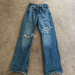 Wide leg Zara jean in dark blue